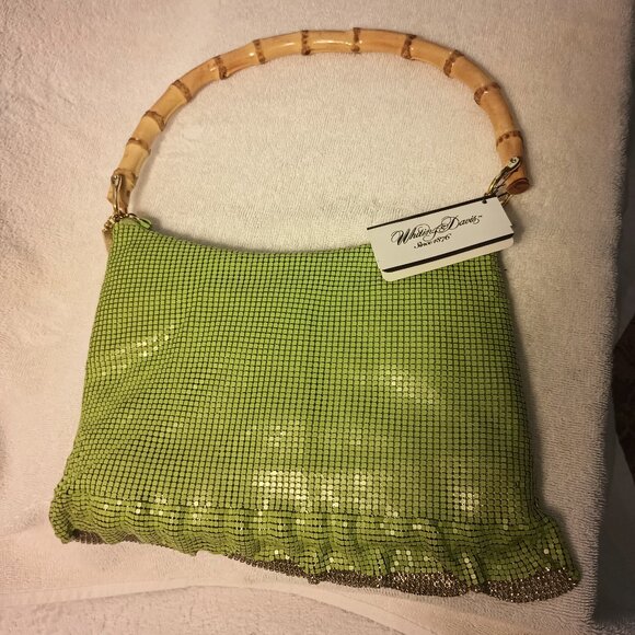 Whiting and Davis Green Chainmail Bag. - Picture 1 of 6